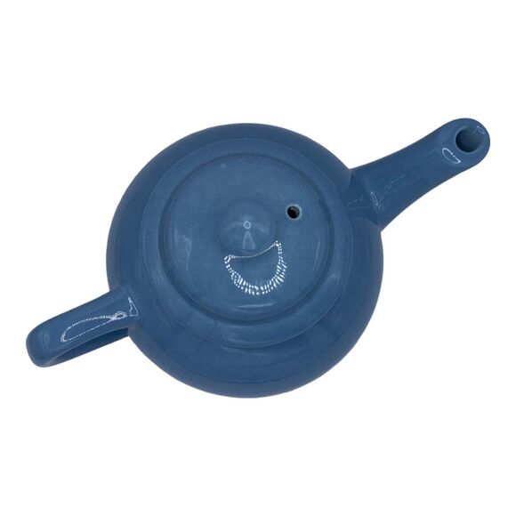 light blue mini ceramic teapot Homer Laughlin USA lead free - Picture 6 of 8